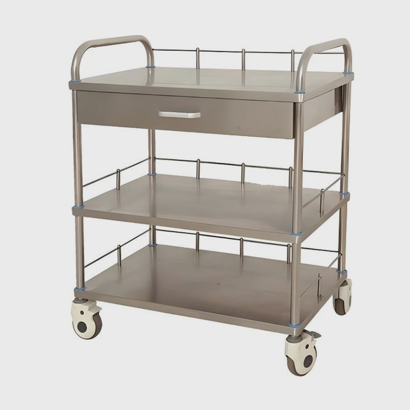 Carrello medico in acciaio inox con cassetti