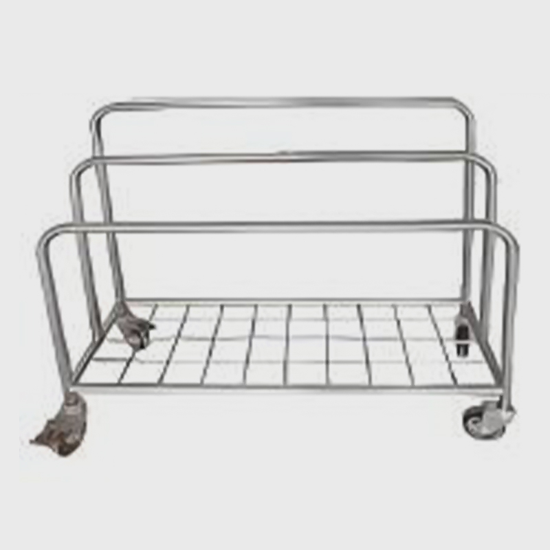 Carrello portacarta in acciaio inox