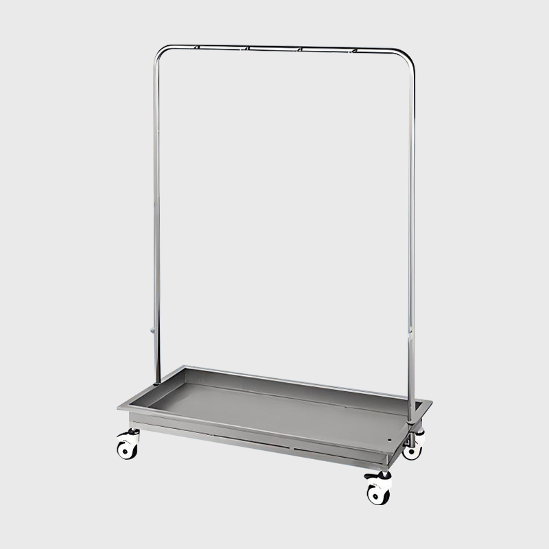 Portaspazzola medico mobile in acciaio inossidabile